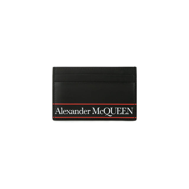 알렉산더 맥퀸 로고 프린팅 레더 카드 지갑 블랙 602144 1SJ8B 1092