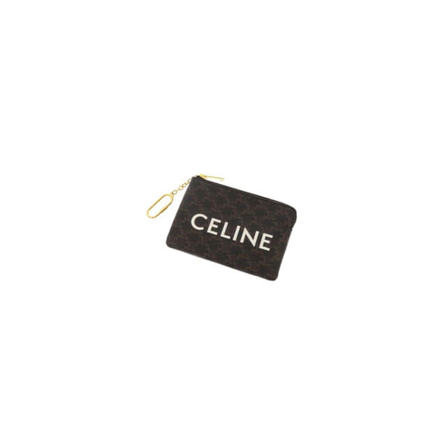 셀린느 트리오페 코인 카드 파우치 블랙 10C662CA2 38NO
